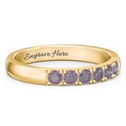3 - 11 Gemstone Affinity Ring in 9K Solid Yellow Gold with Alexandrite