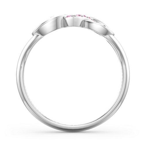 Triple Heart Infinity Ring