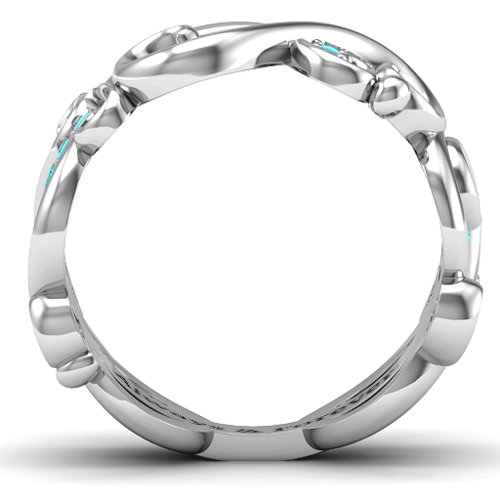 Imperative Love Infinity Ring – Sterling Silver with Mint Premium Zirconia