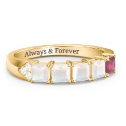 Classic 2-7 Princess Cut Ring with Accents