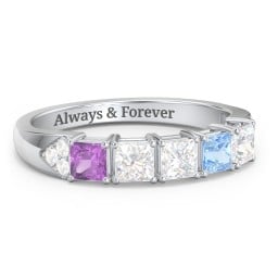 Classic 2-7 Princess Cut Ring with Accents