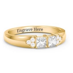 Classic 2-7 Princess Cut Ring with Accents