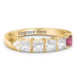 Classic 2-7 Princess Cut Ring with Accents