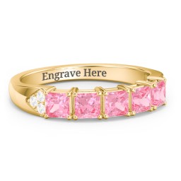 Classic 2-7 Princess Cut Ring with Accents