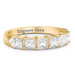 Classic 2-7 Princess Cut Ring with Accents