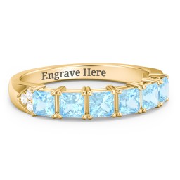 Classic 2-7 Princess Cut Ring with Accents