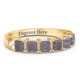 Classic 2-7 Princess Cut Ring with Accents