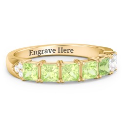 Classic 2-7 Princess Cut Ring with Accents