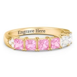 Classic 2-7 Princess Cut Ring with Accents