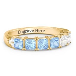 Classic 2-7 Princess Cut Ring with Accents