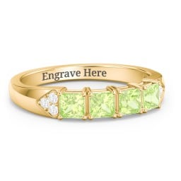 Classic 2-7 Princess Cut Ring with Accents