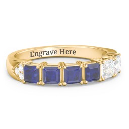 Classic 2-7 Princess Cut Ring with Accents