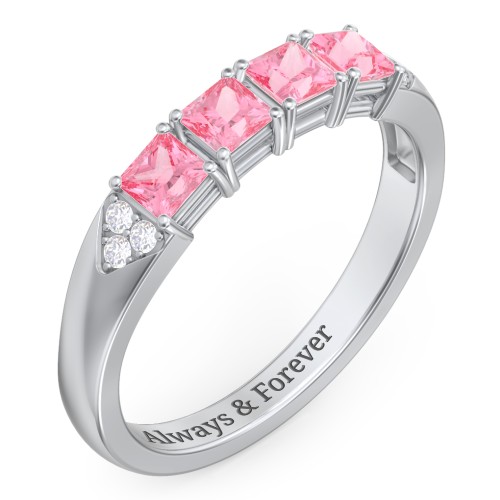 Classic 2-7 Princess Cut Ring with Accents