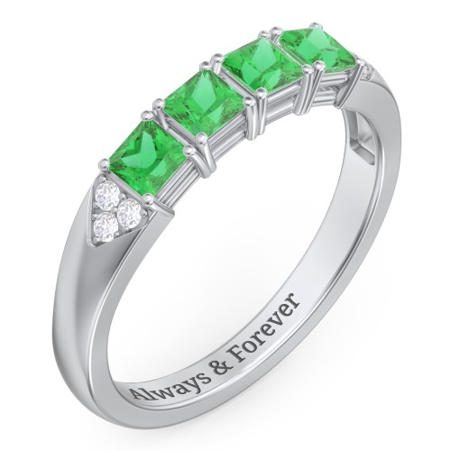 Classic 2-7 Princess Cut Ring with Accents