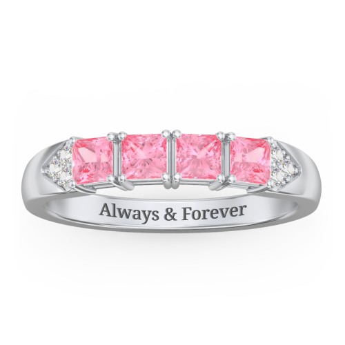 Classic 2-7 Princess Cut Ring with Accents