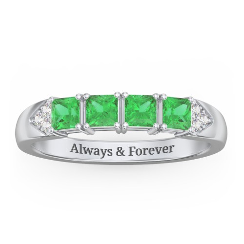 Classic 2-7 Princess Cut Ring with Accents