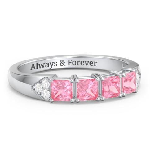 Classic 2-7 Princess Cut Ring with Accents