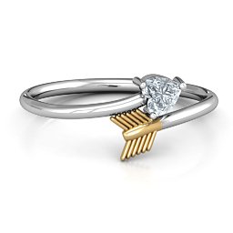 Heart & Arrow Ring in 925 Sterling Silver with Cubic Zirconia