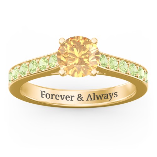 Elegant Duchess Ring with Shoulder Accents