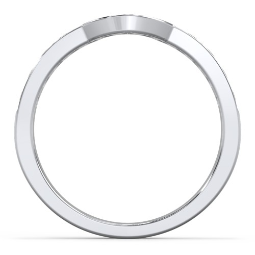 U-Shape Shadow Ring – Sterling Silver with Smokey Quartz