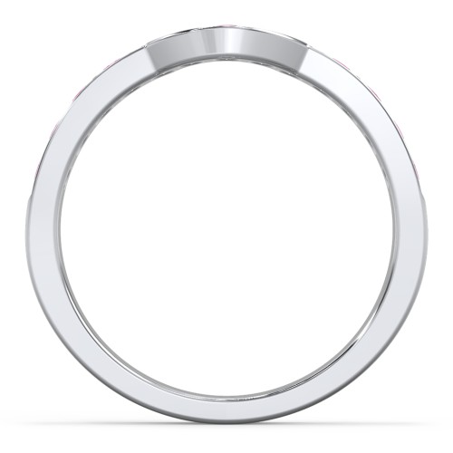 U-Shape Shadow Ring – Sterling Silver with Ruby
