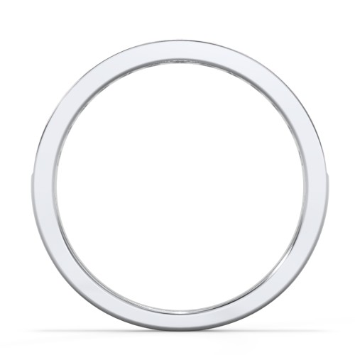 Classic Half Eternity Ring – Sterling Silver with Garnet