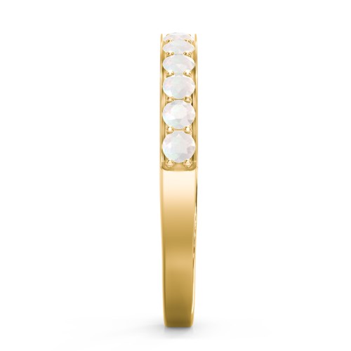 Classic Half Eternity Ring – 9kt Yellow Gold with Opal