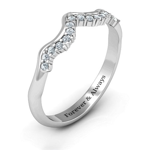Solitaire Infinity Shadow Band – Sterling Silver with Diamond