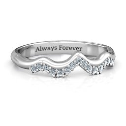 Solitaire Infinity Shadow Band in 925 Sterling Silver with Diamond