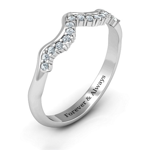 Solitaire Infinity Shadow Band – Sterling Silver with Diamond