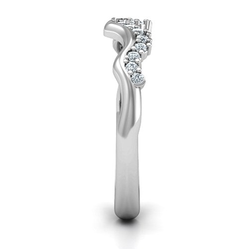 Solitaire Infinity Shadow Band – Sterling Silver with Diamond