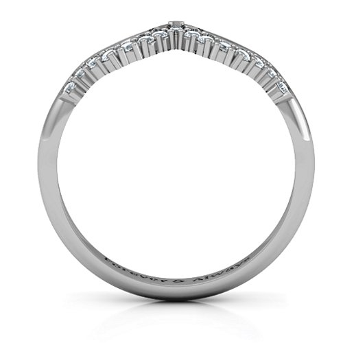 Solitaire Infinity Shadow Band – Sterling Silver with Diamond
