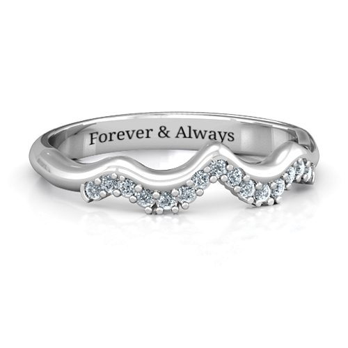 Solitaire Infinity Shadow Band – Sterling Silver with Diamond