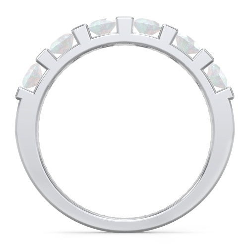 Band of Love Ring – Sterling Silver with Opal