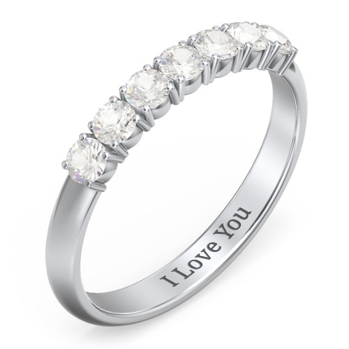 Band of Eternity Ring – Sterling Silver with Cubic Zirconia