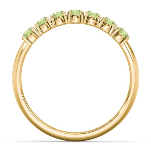 Band of Eternity Ring – 18K Gold Plated Silver with Peridot