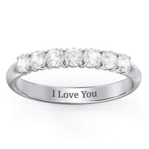 Band of Eternity Ring – Sterling Silver with Cubic Zirconia