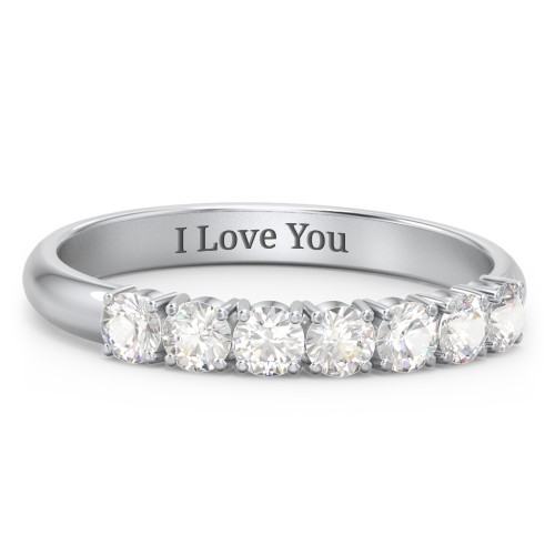 Band of Eternity Ring – Sterling Silver with Cubic Zirconia