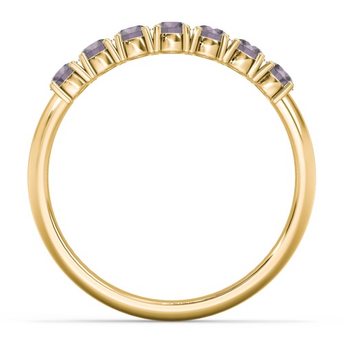 Band of Eternity Ring – 18K Gold Plated Silver with Alexandrite