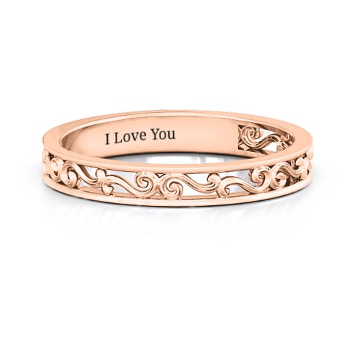 Filigree Band Ring – 9kt Rose Gold