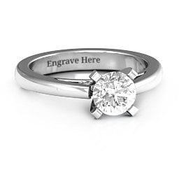 Adoration Solitaire Ring in 925 Sterling Silver