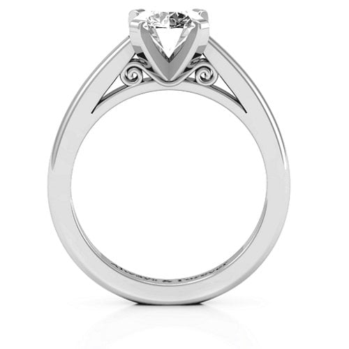 Adoration Solitaire Ring – Sterling Silver with White Premium Zirconia