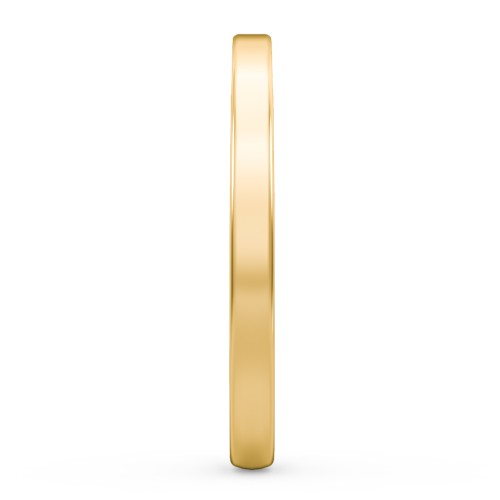 Enchanted Band Ring – 9kt Yellow Gold with Red Premium Zirconia