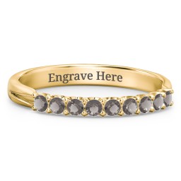 Glimmering Love Ring in 9K Solid Yellow Gold