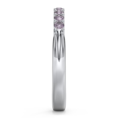 Glimmering Love Ring – 9kt White Gold with Alexandrite