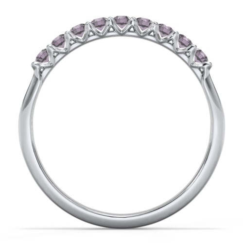 Glimmering Love Ring – 9kt White Gold with Alexandrite