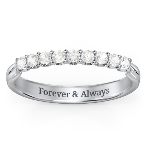 Glimmering Love Ring – 9kt White Gold with Cubic Zirconia