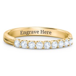 Glimmering Love Ring in 9K Solid Yellow Gold with Aquamarine