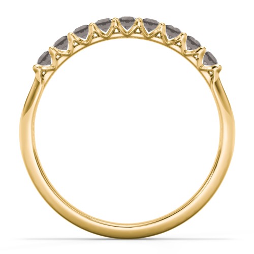 Glimmering Love Ring – 9kt Yellow Gold with Smokey Quartz