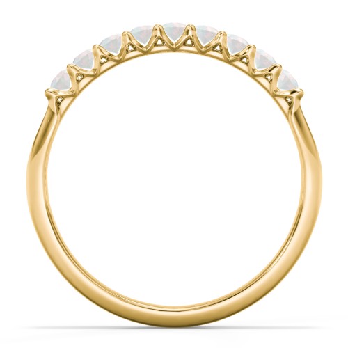 Glimmering Love Ring – 9kt Yellow Gold with Opal